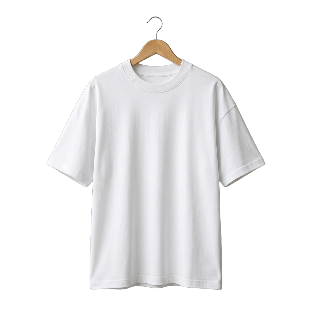 Minimal Beyaz Tişört Ön