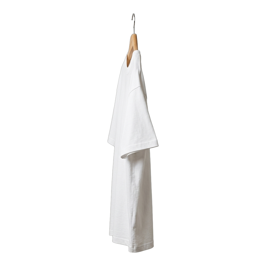 Minimal Beyaz Tişört Yan
